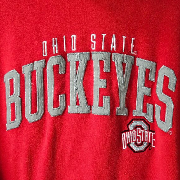 Champion Ohio State Buckeyes OSU Soft Red Hoodie Sweatshirt Size L - Picture 9 of 16